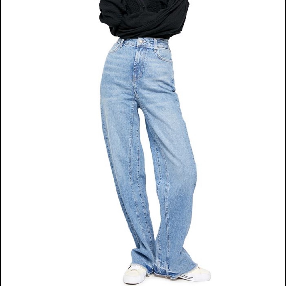 Free People Slouchy Straight leg jeans